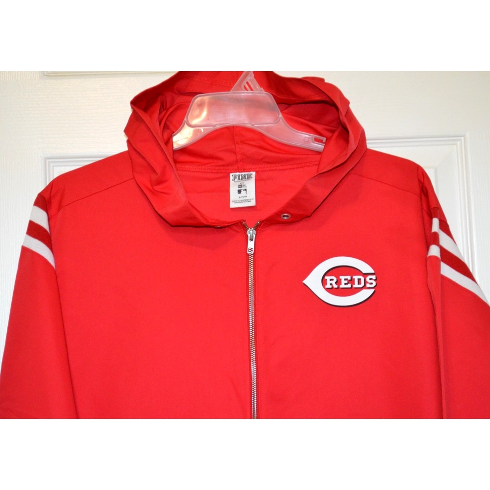 Victoria's Secret Cincinnati Reds Love Pink  1/4 Zip Pullover Jacket Womens‎ S - Picture 3 of 16